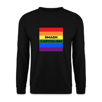Smash Capitalism LGBT - Unisex Pullover - Schwarz - Vorne - Alina (178cm) & Michal (187cm)