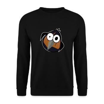 Nussrabe - Unisex Pullover - Schwarz - Vorne - Alina (178cm) & Michal (187cm)