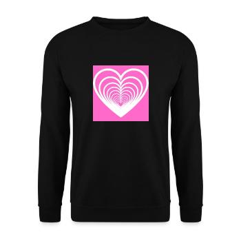 Coeurs Mêlés Rose - Sweat-shirt Unisexe - noir - Devant - Alina (178cm) & Michal (187cm)