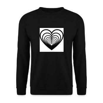 Cœurs Mêlés Blanc - Sweat-shirt Unisexe - noir - Devant - Alina (178cm) & Michal (187cm)