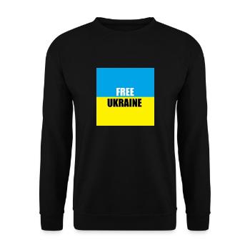 free ukraine - Unisex Pullover - Schwarz - Vorne - Alina (178cm) & Michal (187cm)