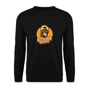 Bitcoin Monkey - Unisex Sweatshirt - black - Front - Alina (178cm) & Michal (187cm)
