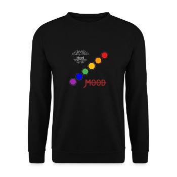 Mood mood (design) - Unisex Sweatshirt - black - Front - Alina (178cm) & Michal (187cm)