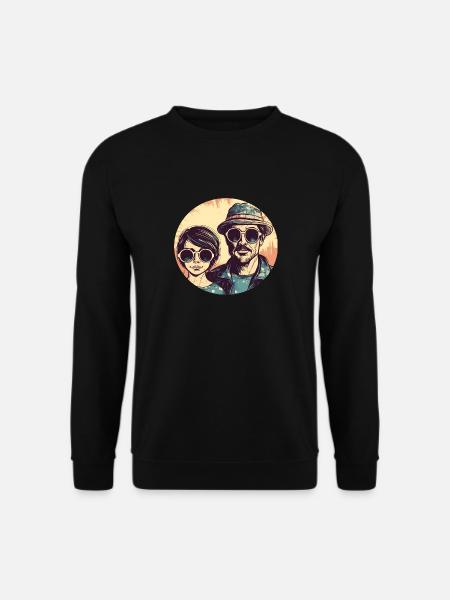 Cooler Vater mit cooler Tochter - Vater Tochter - Unisex Pullover - Schwarz