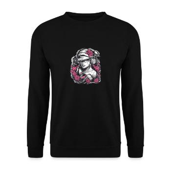 Rosenkriegerin - Unisex Pullover - Schwarz - Vorne - Alina (178cm) & Michal (187cm)