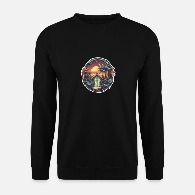 Tropische Abenddämmerung - Unisex Pullover - Schwarz