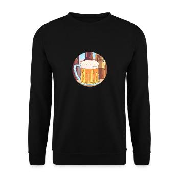 Cool beer enjoyment - Unisex Sweatshirt - black - Front - Alina (178cm) & Michal (187cm)