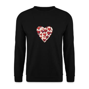 Weave of Hearts - Unisex Sweatshirt - black - Front - Alina (178cm) & Michal (187cm)