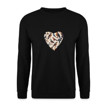 Hearty variety of birds - Unisex Sweatshirt - black - Front - Alina (178cm) & Michal (187cm)