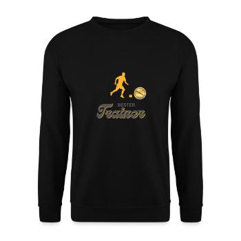 Fußball bester Trainer Fußball Training Geschenk - Unisex Pullover - Schwarz - Vorne - Alina (178cm) & Michal (187cm)