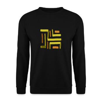 Yellow Paint Maze - Unisex Sweatshirt - black - Front - Alina (178cm) & Michal (187cm)