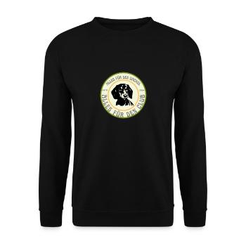 Alles für den Dackel - Unisex Pullover - Schwarz - Vorne - Alina (178cm) & Michal (187cm)