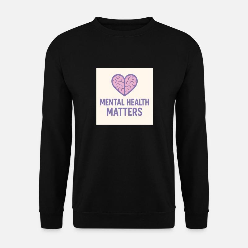 Mental Health Matters lila - Unisex Pullover - Schwarz