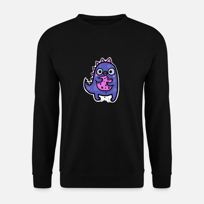 Dino liebt Kekse - Unisex Pullover - Schwarz