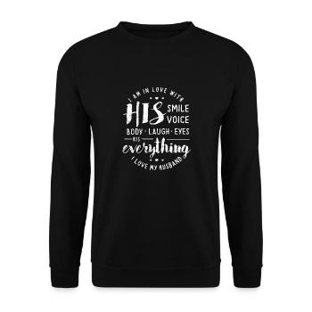 J'aime mon cadeau mari - Sweat-shirt Unisexe - noir - Devant - Alina (178cm) & Michal (187cm)