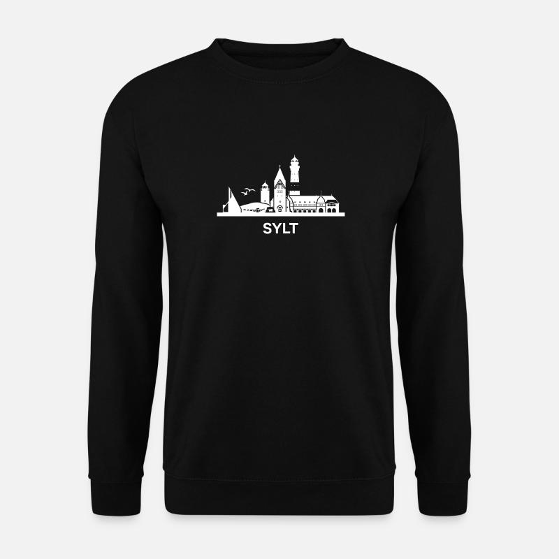 Sylt, weiß - Unisex Pullover - Schwarz