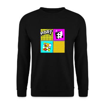 Pop art - Unisex Pullover - Schwarz - Vorne - Alina (178cm) & Michal (187cm)