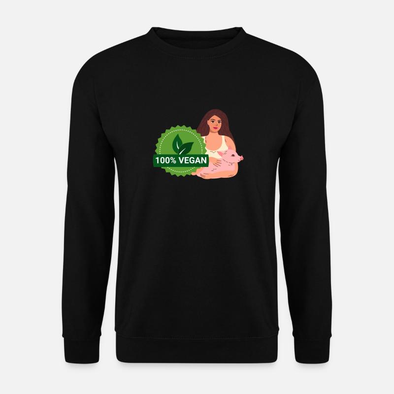 100% vegan - Unisex Sweatshirt - black