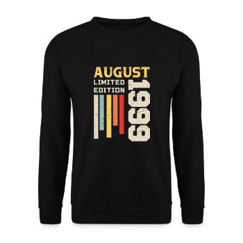 August 1999 - Birthday Gift August 1999 August - Unisex Sweatshirt - black - Front - Alina (178cm) & Michal (187cm)