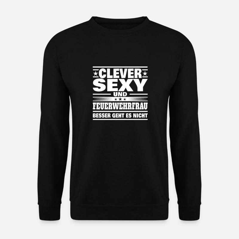 Clever Feuerwehrfrau - Unisex Pullover - Schwarz