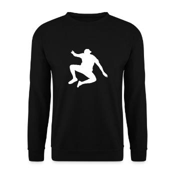 Cool motive: Freerunning Springer - Unisex Sweatshirt - black - Front - Alina (178cm) & Michal (187cm)