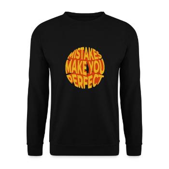 Fehler machen Sie perfekt - Unisex Pullover - Schwarz - Vorne - Alina (178cm) & Michal (187cm)