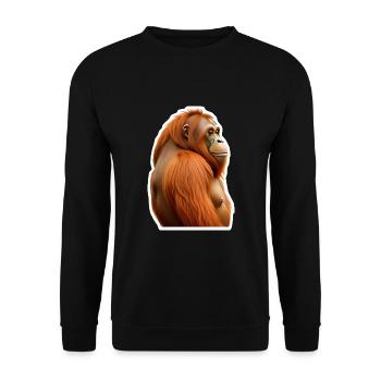 Orang-Utan - Unisex Pullover - Schwarz - Vorne - Alina (178cm) & Michal (187cm)