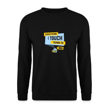 Immobilienmakler Immobilien Vertrieb Shirt - Unisex Pullover - Schwarz - Vorne - Alina (178cm) & Michal (187cm)