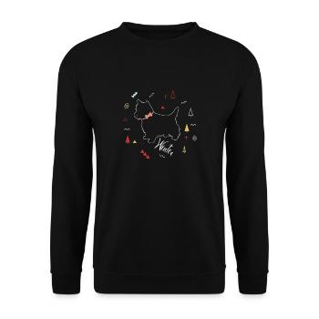 WINTER DOG COLLECTION - Sweat-shirt Unisexe - noir - Devant - Alina (178cm) & Michal (187cm)