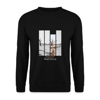 Deadvlei Namibia - Unisex Sweatshirt - black - Front - Alina (178cm) & Michal (187cm)