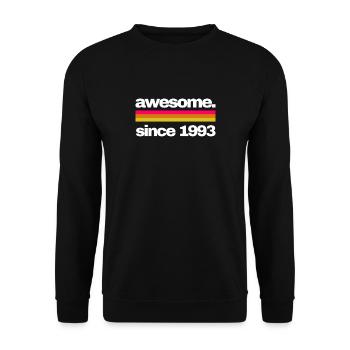 awesome since 1993 - Unisex Pullover - Schwarz - Vorne - Alina (178cm) & Michal (187cm)