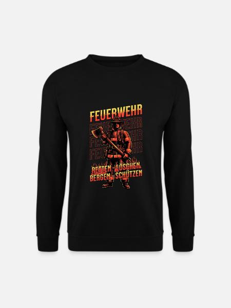 Fire brigade rescue protection - Unisex Sweatshirt - black
