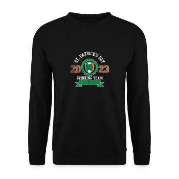 Drink Team 2023 Bière irlandaise Saint-Patrick - Sweat-shirt Unisexe - noir - Devant - Alina (178cm) & Michal (187cm)