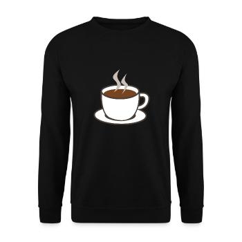 Coffee cup coffee cup coffee pot - Unisex Sweatshirt - black - Front - Alina (178cm) & Michal (187cm)