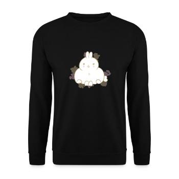 Süßes Häschen - Unisex Pullover - Schwarz - Vorne - Alina (178cm) & Michal (187cm)