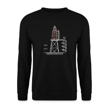 Phare de Dorum Neufeld, Obereversand, Mer du Nord - Sweat-shirt Unisexe - noir - Devant - Alina (178cm) & Michal (187cm)