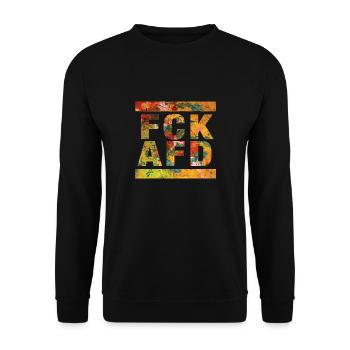 FCK AFD - Montrer l’exemple contre la droite, contre les nazis - Sweat-shirt Unisexe - noir - Devant - Alina (178cm) & Michal (187cm)