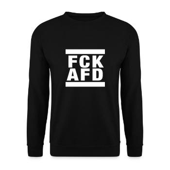 FCK AFD - Montrer l’exemple contre la droite, contre les nazis - Sweat-shirt Unisexe - noir - Devant - Alina (178cm) & Michal (187cm)