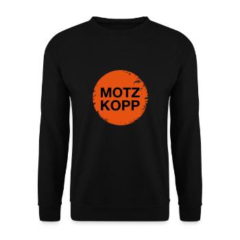 motzkopp motzen meckern - Unisex Pullover - Schwarz - Vorne - Alina (178cm) & Michal (187cm)
