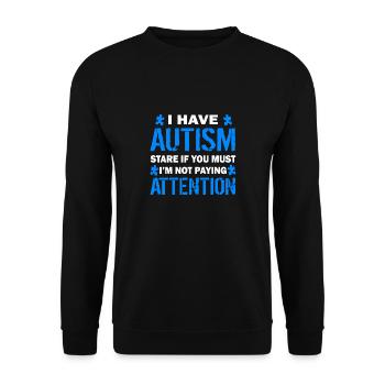 I Have Autism - Unisex Sweatshirt - black - Front - Alina (178cm) & Michal (187cm)