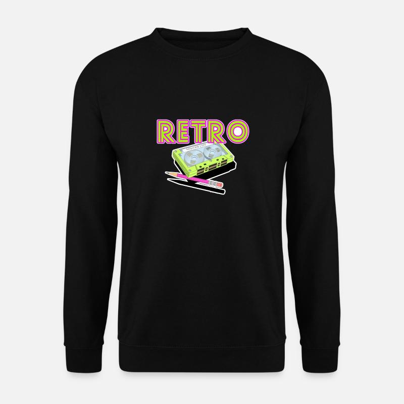 Retro Musik-Kassette - 90s - Unisex Pullover - Schwarz