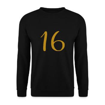 16 - Unisex Sweatshirt - black - Front - Alina (178cm) & Michal (187cm)