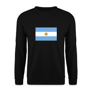 Drapeau national de l Argentine - Sweat-shirt Unisexe - noir - Devant - Alina (178cm) & Michal (187cm)