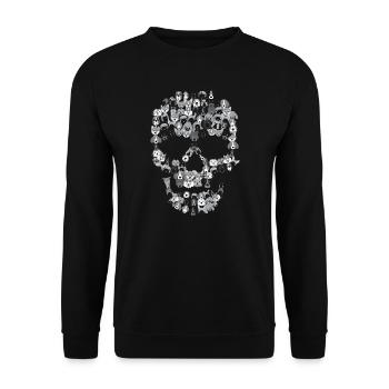 Chiens de crâne - Sweat-shirt Unisexe - noir - Devant - Alina (178cm) & Michal (187cm)