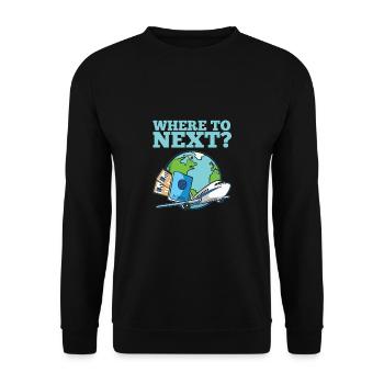 Globetrotter World Traveler Globetrotter Globetrotter Humor - Unisex Sweatshirt - black - Front - Alina (178cm) & Michal (187cm)