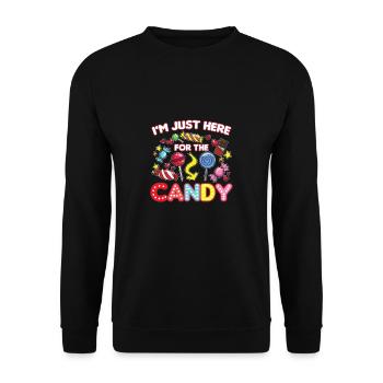 Je ne suis là que pour la blague Candy Halloween - Sweat-shirt Unisexe - noir - Devant - Alina (178cm) & Michal (187cm)
