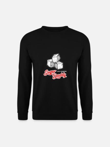 Sugar Daddy Typ 1 Diabetes Humor Männer - Unisex Pullover - Schwarz