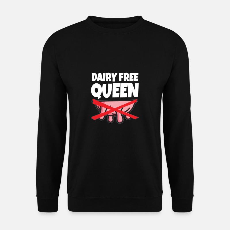 Milchfreie Queen Laktoseintoleranz Hafermilch - Unisex Pullover - Schwarz