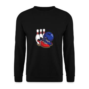 Bowling - Unisex Pullover - Schwarz - Vorne - Alina (178cm) & Michal (187cm)