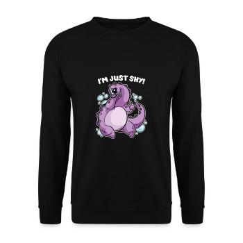 I'm just shy The Loch Ness Monster - Unisex Sweatshirt - black - Front - Alina (178cm) & Michal (187cm)